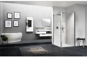 Novellini Young young 1b 82 verst.82-86cm satin glas wit mat mat y21b82-4u
