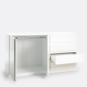 Lage kast 2 deuren, hangkast en 4 lades, Léo