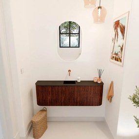 Mondiaz Joya 125cm toiletmeubel ronding links/rechts ruby met wastafel faye midden zonder kraangat urban