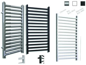 Sanicare design radiator Qubic 126,4 x60 cm. mat zwart