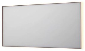 INK SP32 spiegel - 160x4x80cm rechthoek in stalen kader incl indir LED - verwarming - color changing - dimbaar en schakelaar - geborsteld koper 8410094