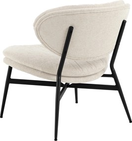 SOPHIA Beige (stof Apia 453)/zwart onderstel - RELAXFAUTEUIL STOEL VOOR DE WOONKAMER/HET KANTOOR MET BEKLEDING