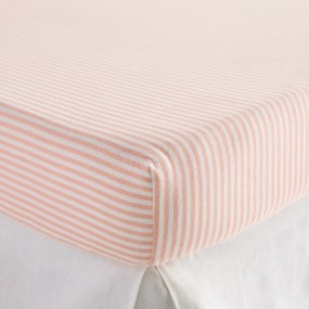 Hoeslaken voor kinderen, van flanel, met streepjesprint, omslag 25 cm, MEREDITH