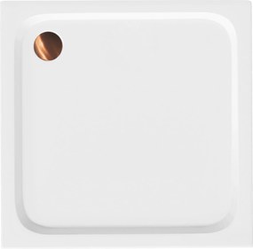 Douchebak Rea Belmond White 90x90 Brush Copper