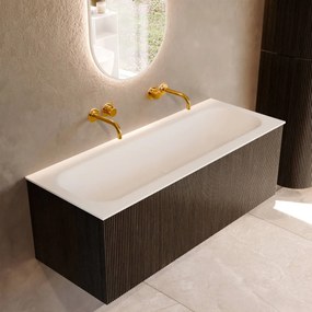 Mondiaz Kurve 120cm badmeubel shadow met 1 lade en wastafel big large midden zonder kraangat