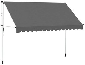 vidaXL Luifel handmatig uittrekbaar 350 cm antraciet