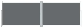 vidaXL Tuinscherm uittrekbaar 200x600 cm antracietkleurig