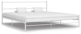 vidaXL Bedframe metaal wit 180x200 cm