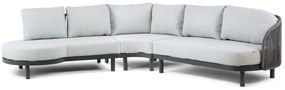 Hoek loungeset 5 personen Aluminium/rope Grijs  Santika Furniture Santika