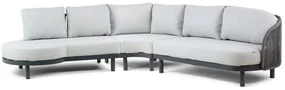 Hoek loungeset 5 personen Aluminium/rope Grijs  Santika Furniture Santika