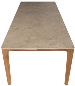 4 Seasons Outdoor Nora tuinset naturel teak met Liam tafel 240 x 100 cm  Tuinset    beige weerbestendig