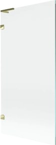 Mexen Lunar L badscherm met één deur 90 x 150 cm, transparant, goud - 897L-090-000-50-00
