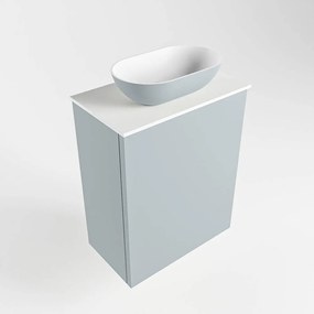 Mondiaz Fowy toiletmeubel 40cm clay met lichtgrijze waskom midden zonder kraangat