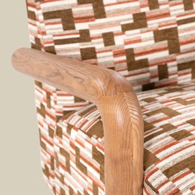 Fauteuil Met Hout Print