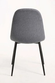 Set van 4 Zwarte Teok Stoffen Stoelen