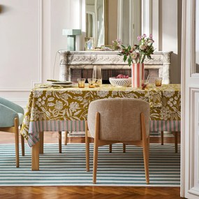 Tafelkleed gewassen katoen, bloemenprint, LINDA