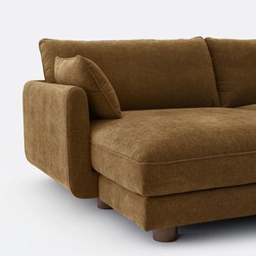 Omkeerbare hoekbank, gemêleerd polyester, EMILIO