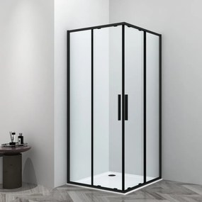 Badstuber Onda douchecabine 80x80cm zwart mat