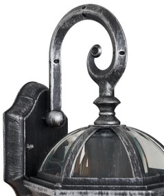 Klassieke buiten wandlamp antiek zilver IP44 - Glasgow Klassiek / Antiek E27 IP44 Buitenverlichting
