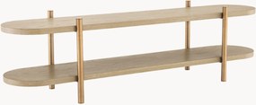 Metalen wandrek Scario met houten planken