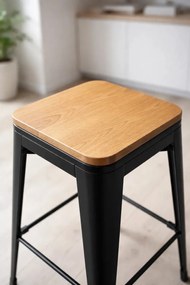 Torix hoge kruk van natuurlijk hout