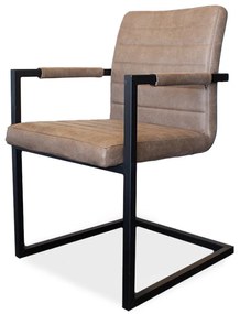 Eetkamerstoel - Apollo II - stof Bull lederlook grey