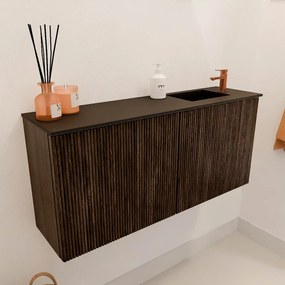 Mondiaz Joya 90cm toiletmeubel walnut met wastafel faye rechts 1 kraangat urban