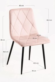 Set 4 Fluwelen Lyke Stoelen