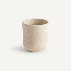 Set van 4 kopjes in mat aardewerk, Rusty