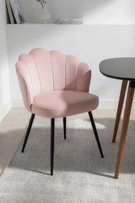 Blume Fluwelen Stoel Zwart Poten