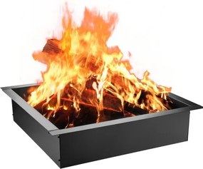 VEVOR Vuurschaal Vuurkorf Tuin Patio Open Haard 1,5 mm Dikke Vuurkorfring, DIY Stalen Ring met Tang, In-Ground Vuurkorfvoering voor Buiten, Terras, Achtertuin