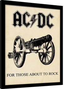 Ingelijste poster AC/DC - for those about to rock