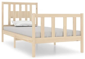 vidaXL Bedframe massief hout 75x190 cm 2FT6 Small Single