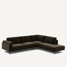 Hoekbank fluweel, César