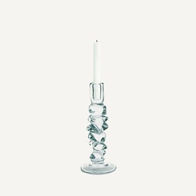 Transparante glazen kandelaar, H29,5 cm, Qimera