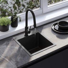 Stalen spoelbak Leo 40 Black