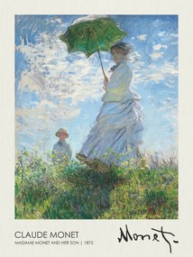 Kunstreproductie Madame Monet and Her Son (1875), Claude Monet