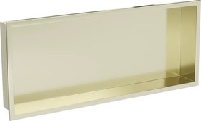 Mexen X-Wall-R nisnisplank met flens 75 x 30 cm, geborsteld goud - 1950753010