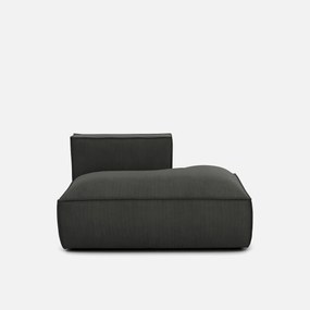 Loungebank element rechts voor modulaire bank, in ribfluweel, SEVEN