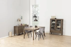 stoel ALTEA velours donkergrijs /poten zwart - modern voor woonkamer / eetkamer