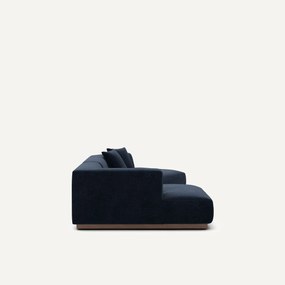 Open hoekbank in chenille fluweel, Jacopo