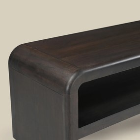 Open Tv-meubel Gebogen Hout - 180x45x45cm.