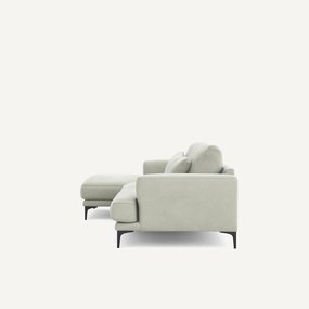 Rechtse hoekbank in stonewashed fluweel, Marsile