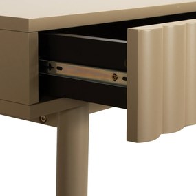 Sidetable Met Grote Ribbels Zandkleur - 120 X 35cm.