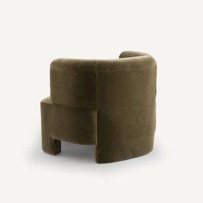 Fauteuil in fluweel, klein model, Darrel