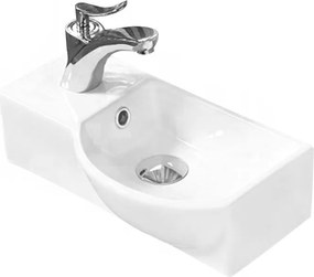 Mexen Hugo aanrechtfontein rechts 40 x 22 cm, wit - 21254000R