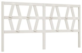 vidaXL Hoofdbord 186x4x100 cm massief grenenhout wit