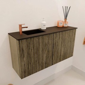 Mondiaz Joya 80cm toiletmeubel dusk met wastafel faye links 1 kraangat urban
