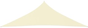 vidaXL Zonnescherm driehoekig 3x3x4,24 m oxford stof crèmekleurig