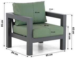 Tuinstoel Aluminium Grijs-antraciet Lifestyle Garden Furniture Luca